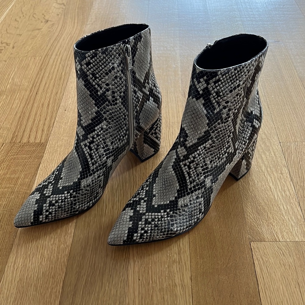 Marc Fisher Snakeskin Booties